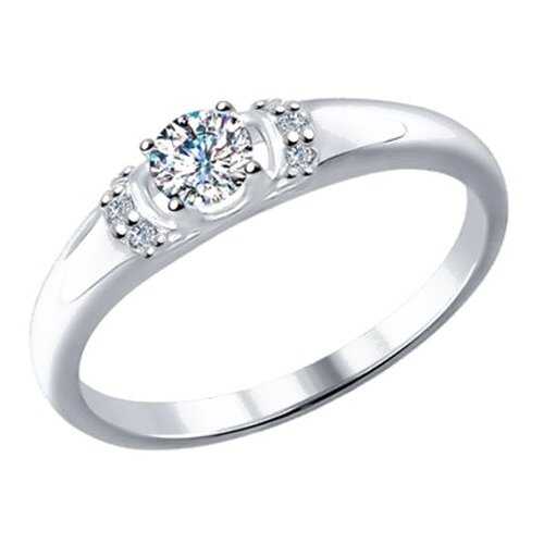 Кольцо женское SOKOLOV из серебра с swarovski zirconia 89010035 р.16 в 585 Золотой