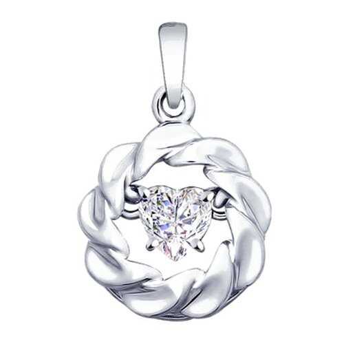 Подвеска SOKOLOV из серебра со Swarovski Zirconia 89030030 в 585 Золотой