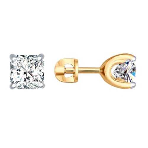 Серьги SOKOLOV из серебра со Swarovski Zirconia 89020084 в 585 Золотой