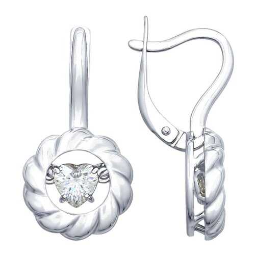 Серьги SOKOLOV из серебра со Swarovski Zirconia 89020091 в 585 Золотой