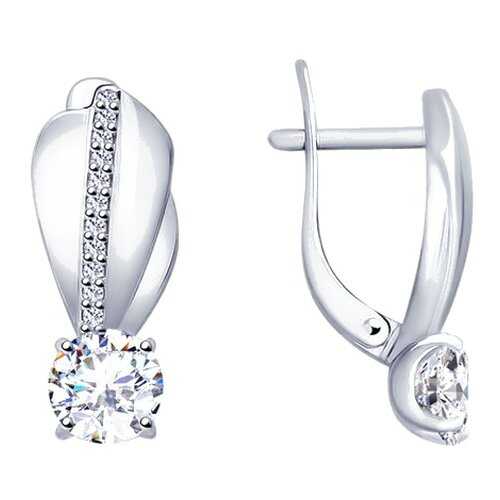 Серьги SOKOLOV из серебра со Swarovski Zirconia 89020103 в 585 Золотой