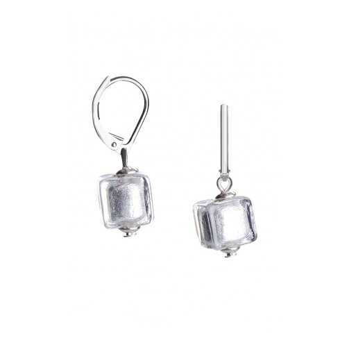 Серьги Perla Piccolo Cubo 09030266 серебристые в 585 Золотой